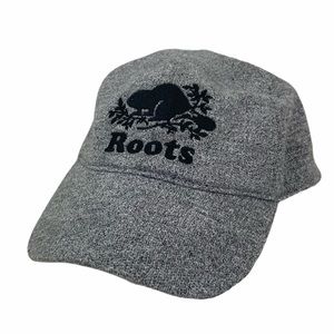 Roots kids gray herringbone baseball cap hat. L/XL